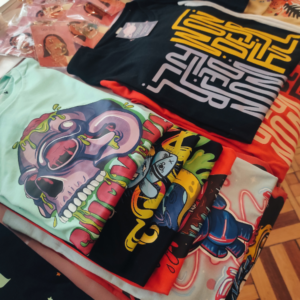 Camiseta básica manga corta estampada